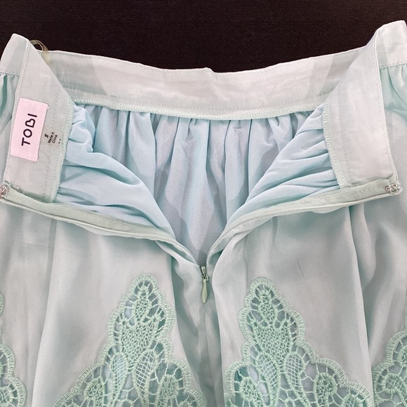 Tobi Teal Lace Mini Skirt - Small - Picture 6 of 10